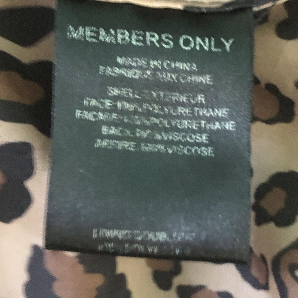 Members Only Womens Zip Front Moto Jacket Small Black Gold Tone Chain Link FLAWS - Picture 9 of 13